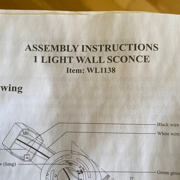 NIB- GORGEOUS BRASS WALL SCONCE WITH BLACK ARM AND GLASS GLOBE - Picture 3 of 15